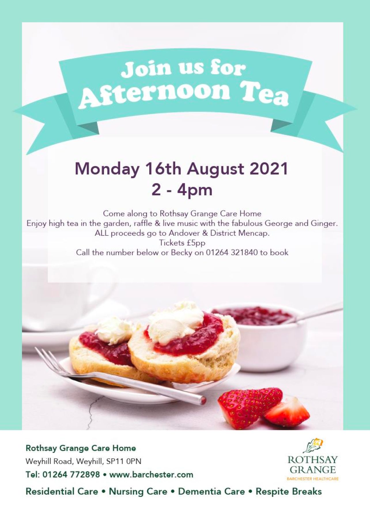 Afternoon tea fundraiser with Purple Oak Support.